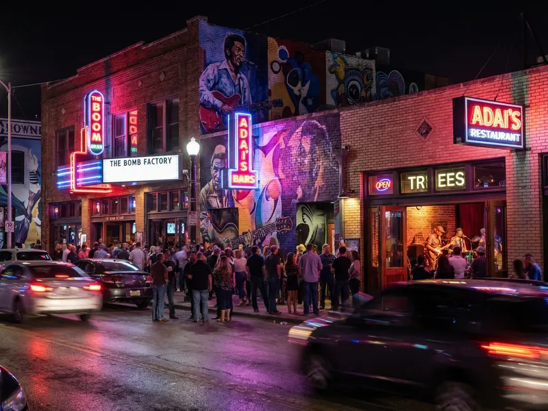 Deep Ellum Dallas street art murals and live music venues with World Cup 2026 atmosphere
